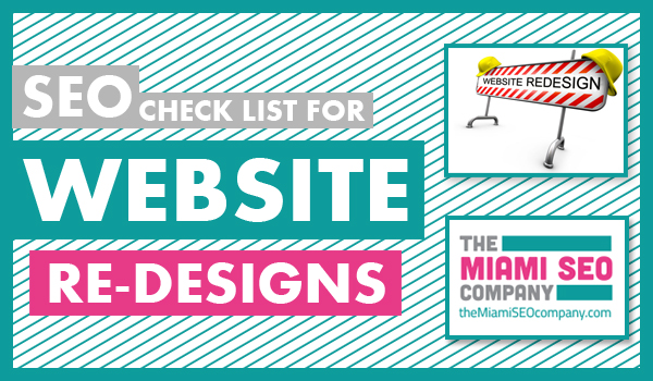 SEO check list for website re-designs copy